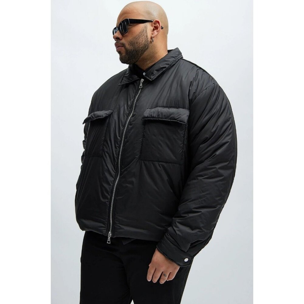 York Puffer Jacket Full Zip Black Men's